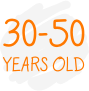 30 - 50 years old icon