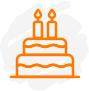 Birthday cake icon